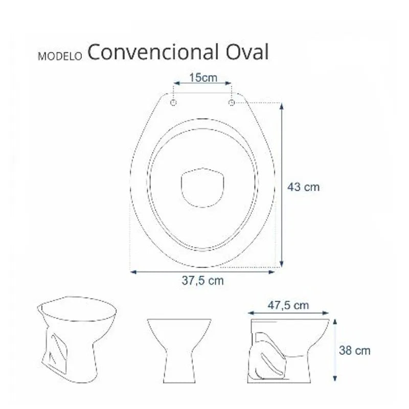 Assento Plástico Universal c/ Microban - Creme - Deca