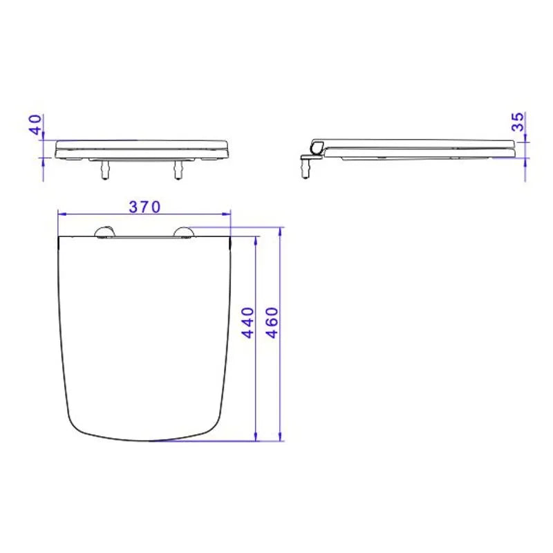 Assento Termofixo Slow Close e Easy Clean p/ Clean - Branco - Deca