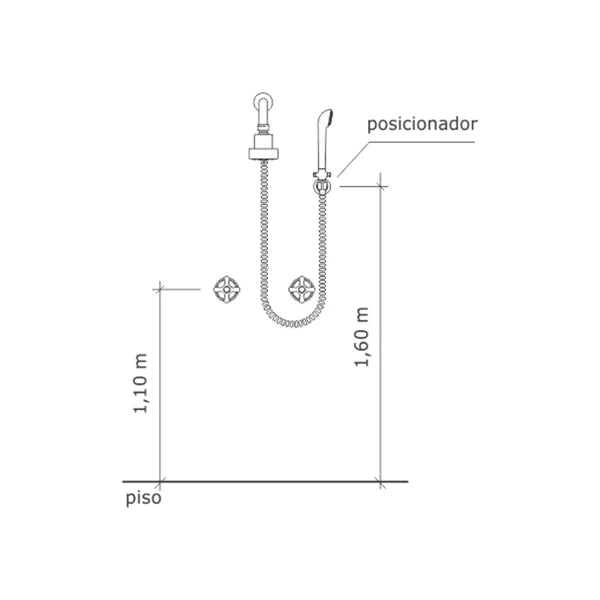 Ducha de Banho Regatta c/ Desviador 2020 - Cromado - Fabrimar