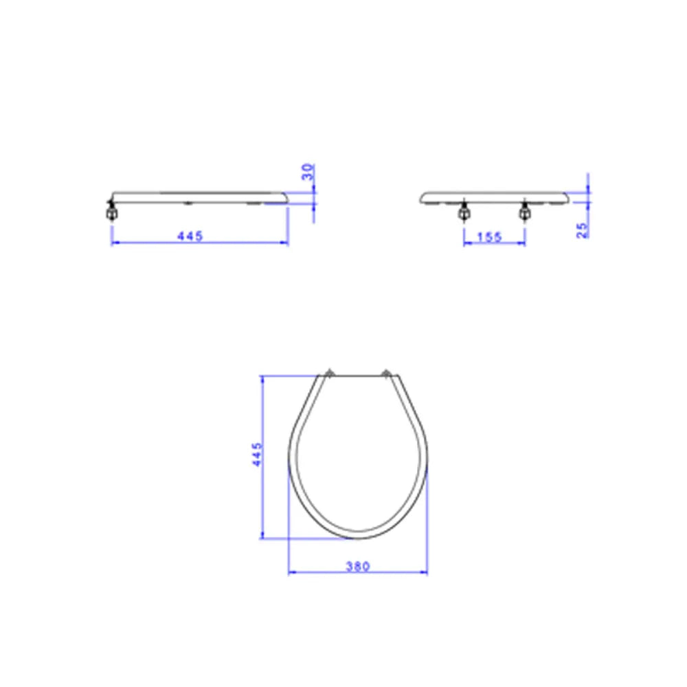 Assento Plástico Universal c/ Microban - Branco Gelo - Deca