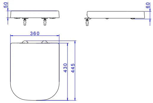 Assento Termofixo Slow Close e Easy Clean p/ Piano/Quadra - Branco - Deca