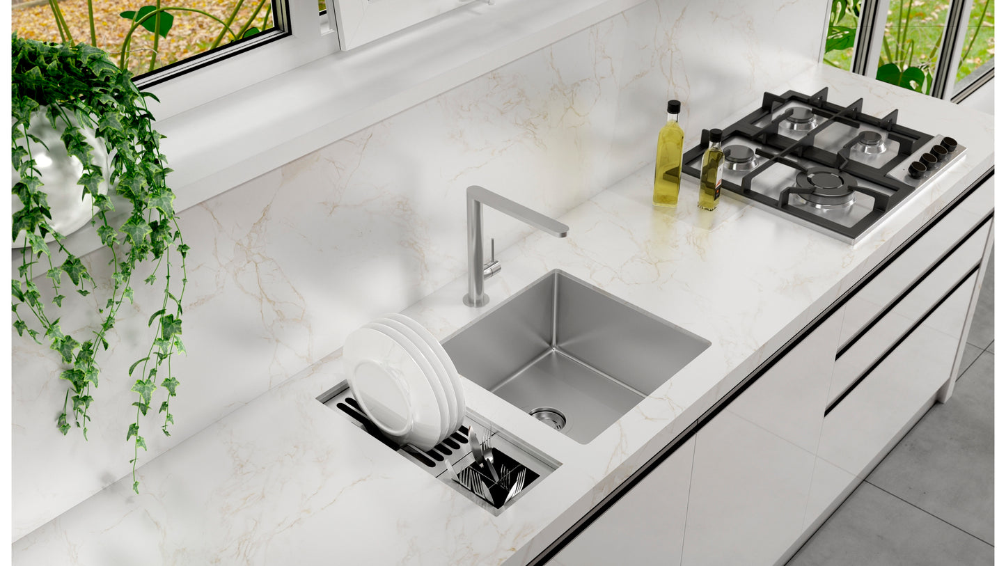 Canal Organizador Úmido 450 - Inox Escovado - DeBacco