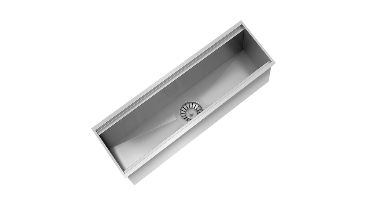 Canal Organizador Úmido 450 - Inox Escovado - DeBacco