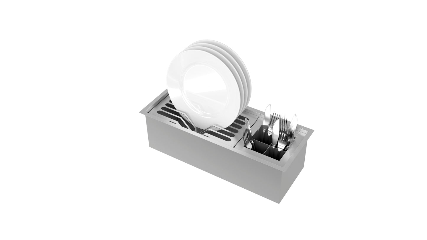 Canal Organizador Úmido 450 - Inox Escovado - DeBacco