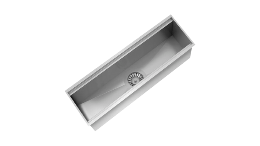 Canal Organizador Úmido 450 - Inox Escovado - DeBacco