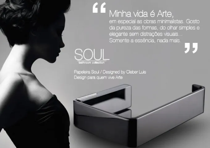 Papeleira de Parede Soul - Cromado - Zen