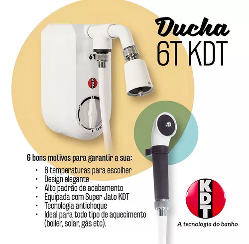Ducha 6T c/ Desviador 220V - Branca - KDT
