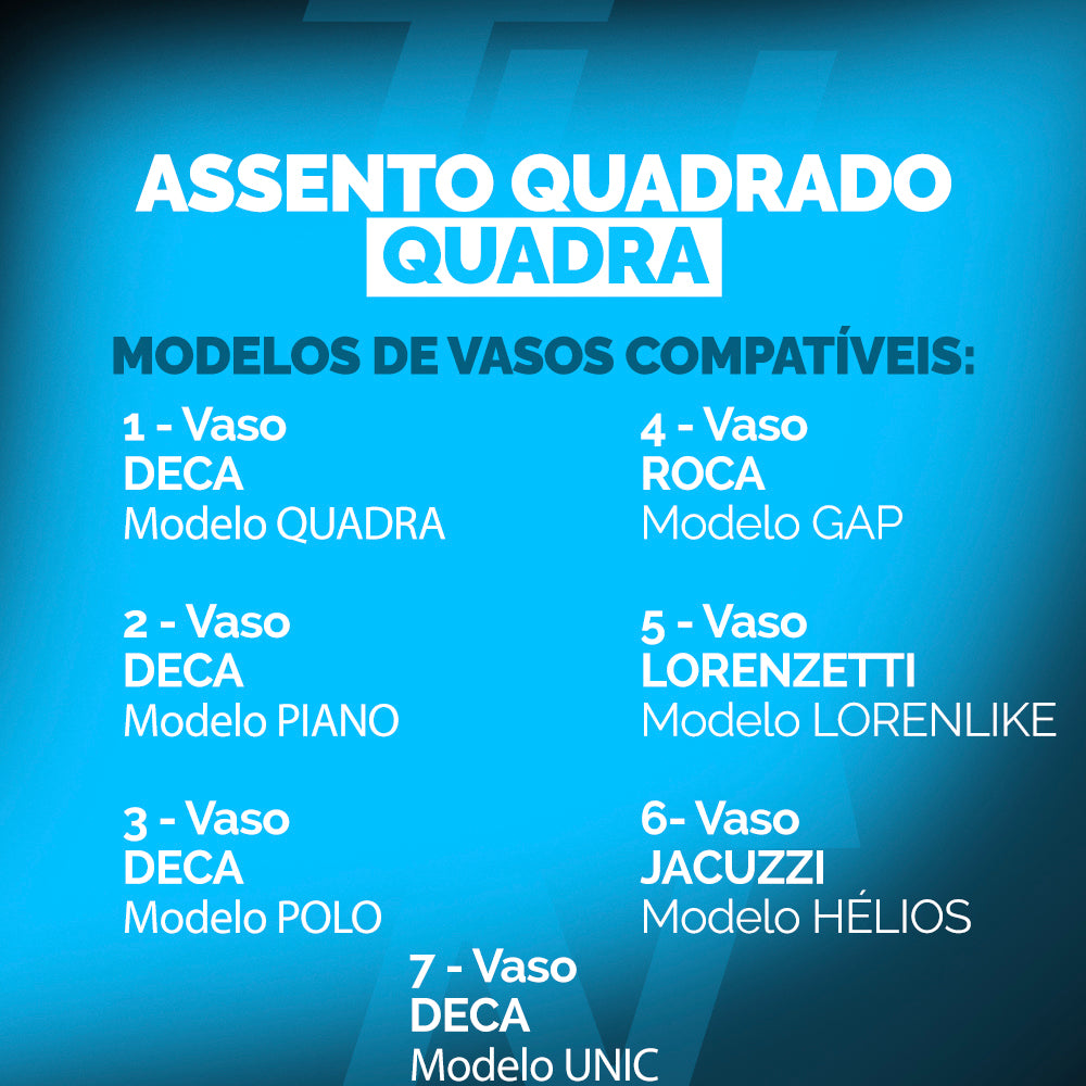 Assento Termofixo Soft Close Quadra/Piano - Branco - Tupan