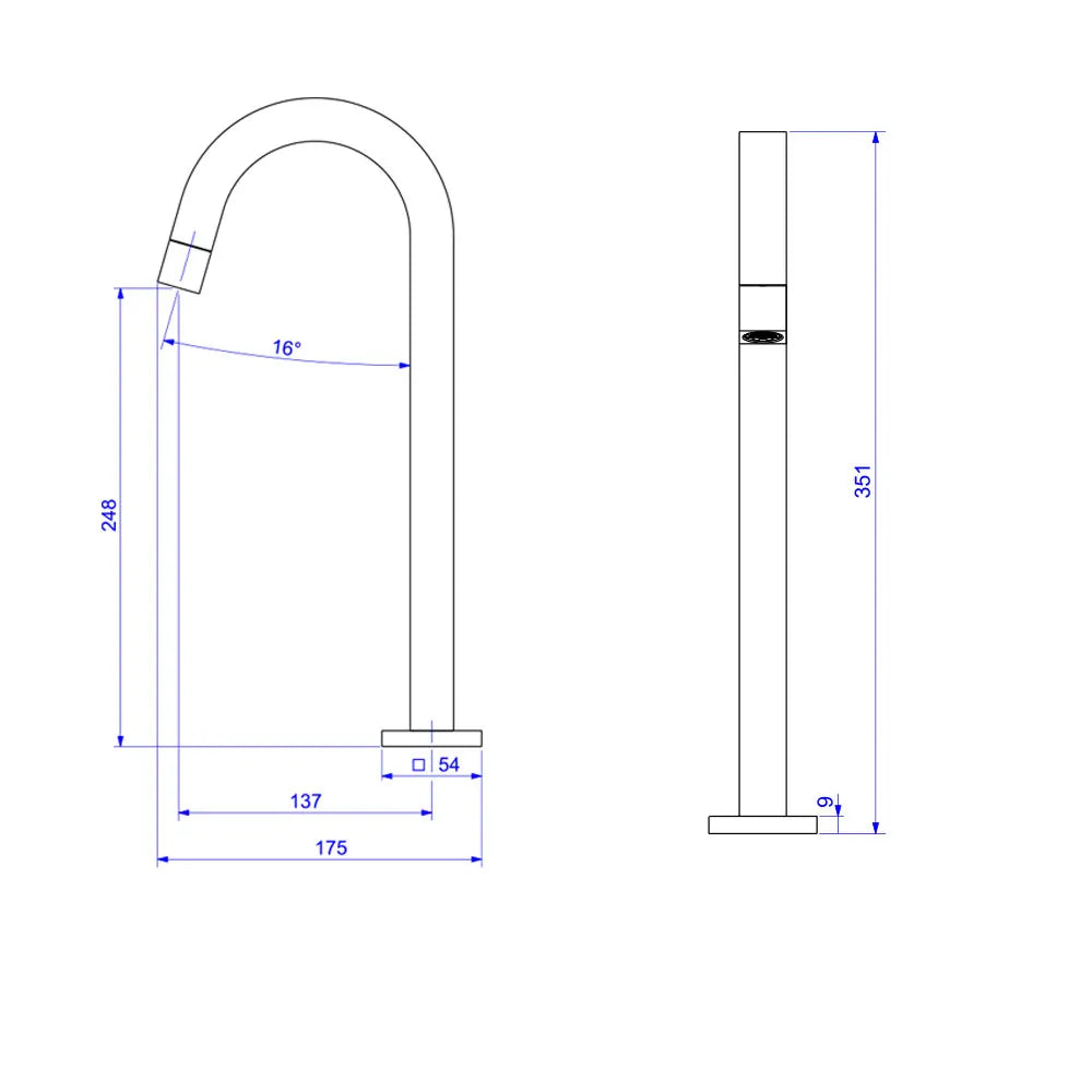 Torneira de Mesa Tube Bica Alta p/ Lavatório - Red Gold - Deca
