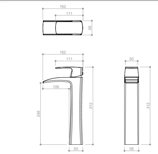 Misturador Monocomando Bica Alta RB8409 - Cromado - Rubinettos