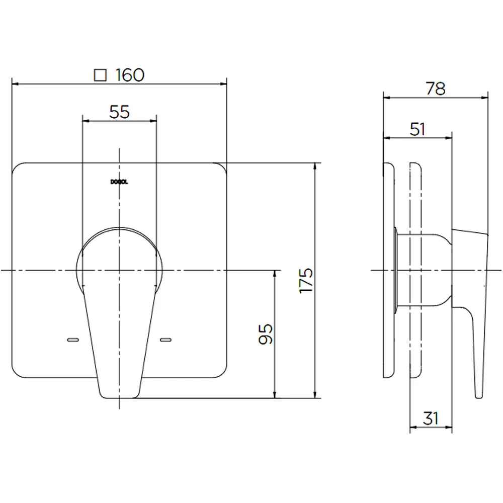 Acabamento Monocomando Lift - Ônix - Docol