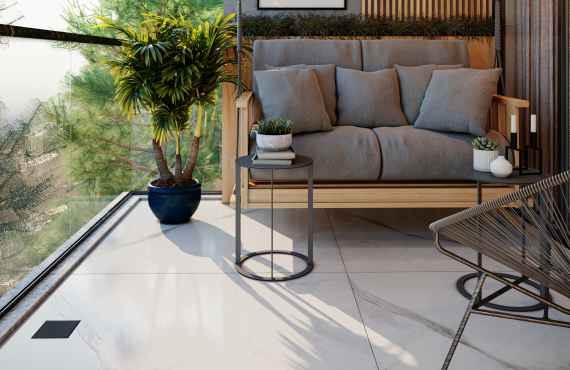 Ralo Linear Square 15x15 cm - Tampa Inox - Elleve