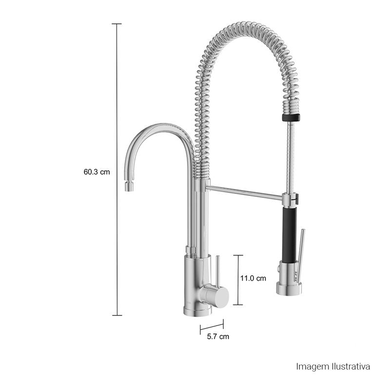 Misturador Monocomando de Mesa Cozinha Gourmet - Cromado - Deca 2280.C