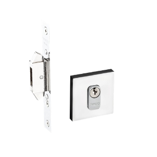 Fechadura Correr Externa Roseta Quadrada - Cromado - Pado