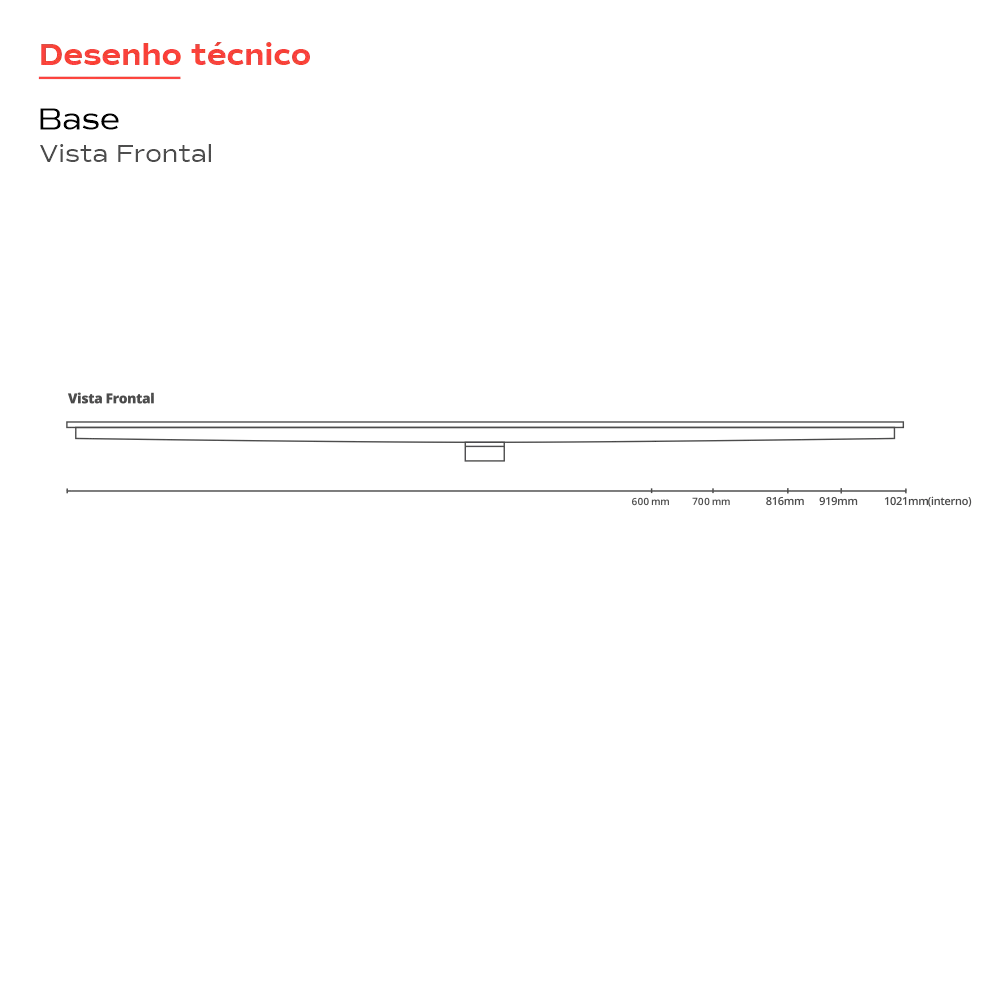 Ralo Linear Royal 100cm - Oculto - Elleve