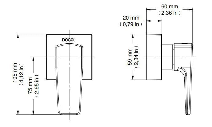 Acabamento p/ Registro DocolBase 1/2", 3/4" a 1" Cromado - Docol