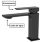 Misturador Monocomando Bica Baixa Lx2296B - Black Matte - Lexxa