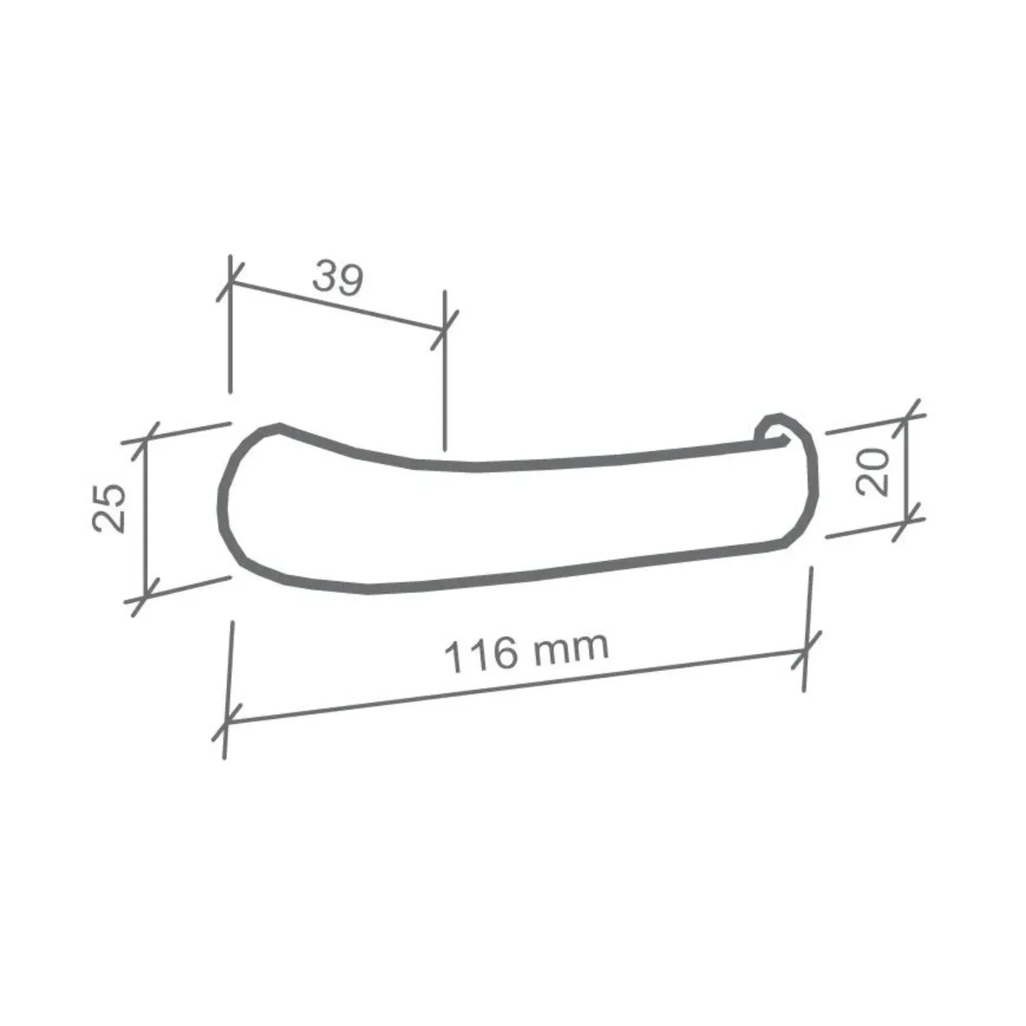 Fechadura Interna Duna 40mm - Cromado - IMAB