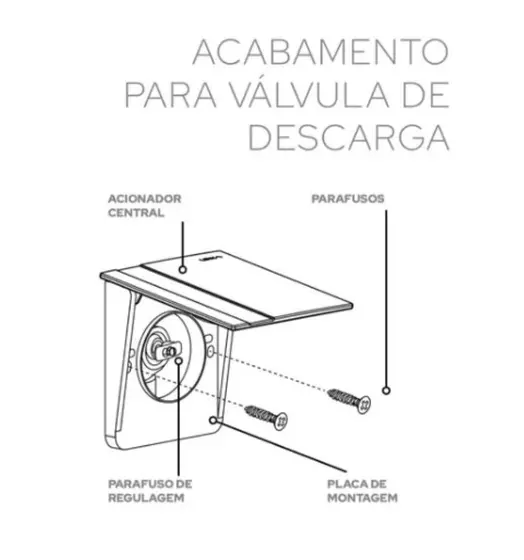 Acabamento de Válvula Flush LX4052GF - Graphite - Lexxa