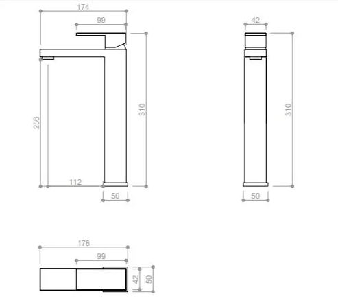 Misturador Monocomando Bica Alta KR279 - Cromado - Kromma