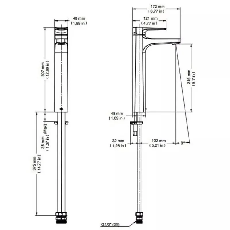 Misturador Monocomando Bica Alta Lift - Cromado - Docol